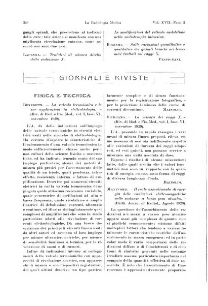 La radiologia medica rivista mensile