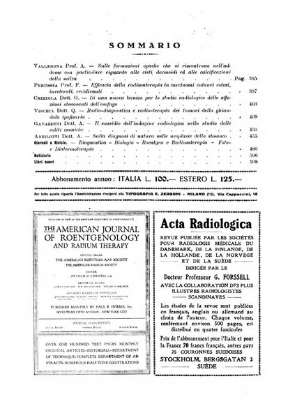 La radiologia medica rivista mensile