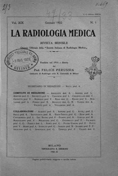 La radiologia medica rivista mensile