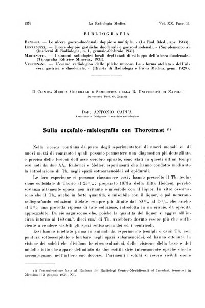 La radiologia medica rivista mensile