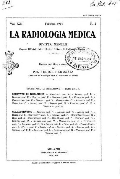 La radiologia medica rivista mensile