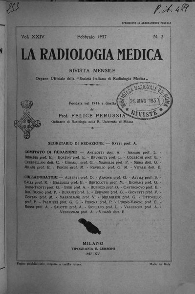 La radiologia medica rivista mensile