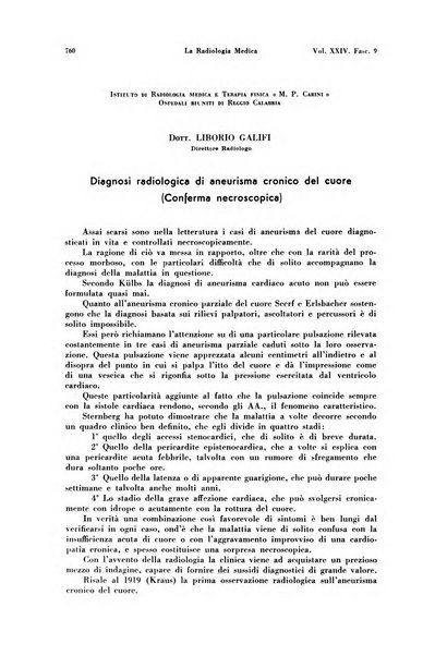 La radiologia medica rivista mensile