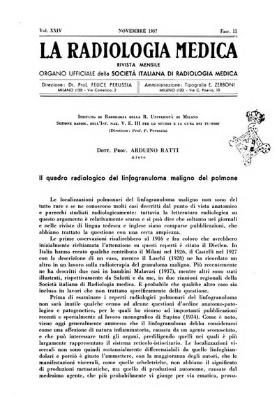 La radiologia medica rivista mensile