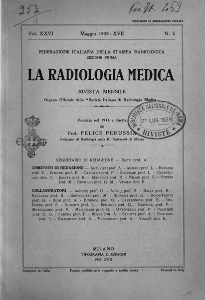 La radiologia medica rivista mensile