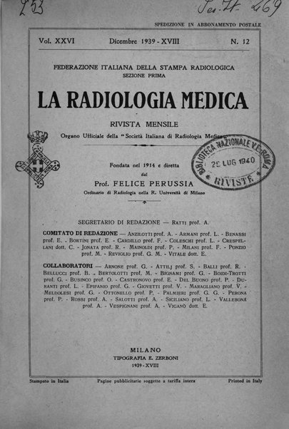 La radiologia medica rivista mensile