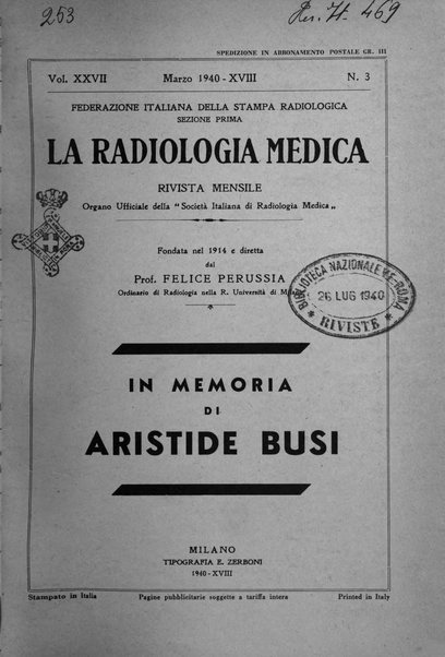 La radiologia medica rivista mensile