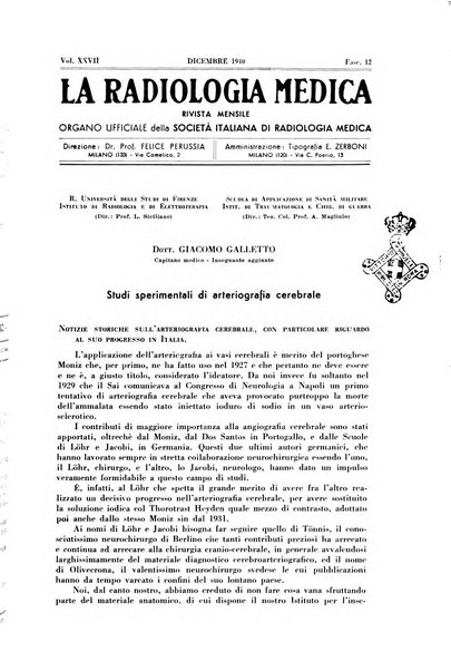 La radiologia medica rivista mensile