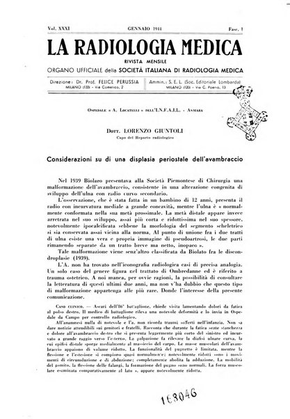 La radiologia medica rivista mensile