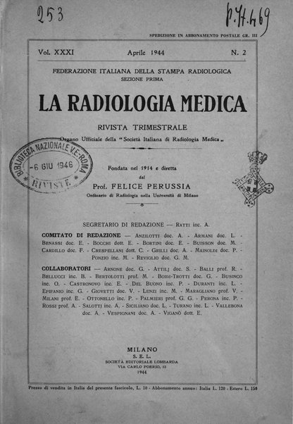 La radiologia medica rivista mensile