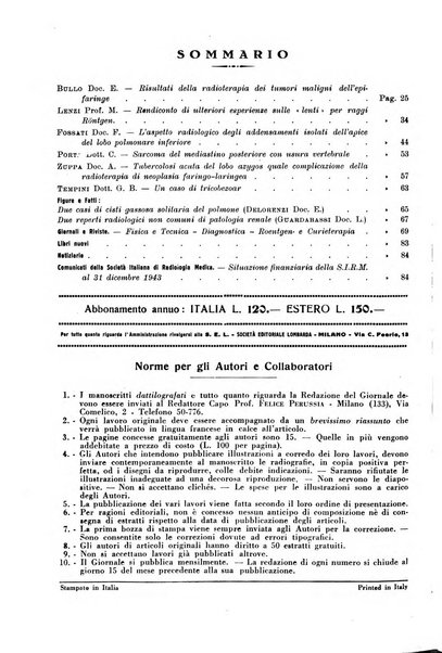 La radiologia medica rivista mensile