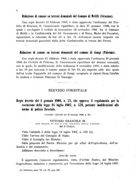 Bollettino ufficiale del Ministero d'agricoltura, industria e commercio