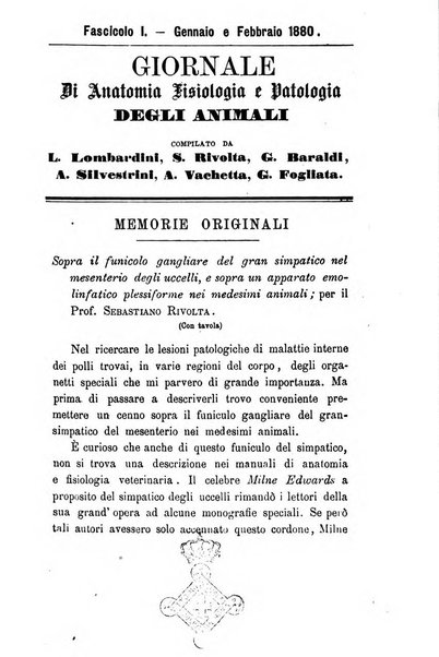 Giornale di anatomia, fisiologia e patologia degli animali