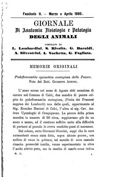 Giornale di anatomia, fisiologia e patologia degli animali