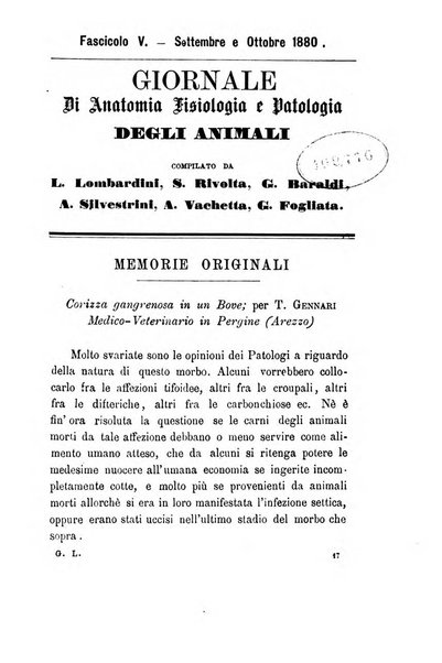 Giornale di anatomia, fisiologia e patologia degli animali