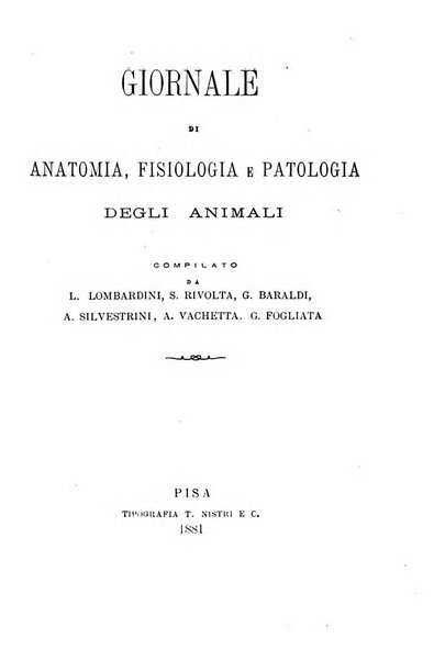 Giornale di anatomia, fisiologia e patologia degli animali