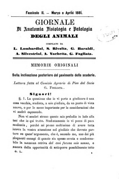 Giornale di anatomia, fisiologia e patologia degli animali