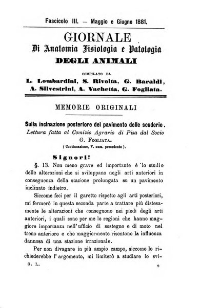 Giornale di anatomia, fisiologia e patologia degli animali