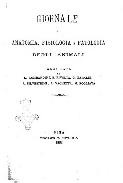 Giornale di anatomia, fisiologia e patologia degli animali