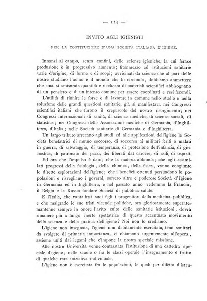 Giornale della Società italiana d'igiene