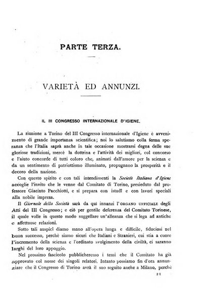 Giornale della Società italiana d'igiene