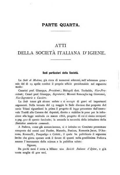 Giornale della Società italiana d'igiene