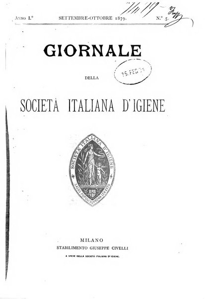 Giornale della Società italiana d'igiene