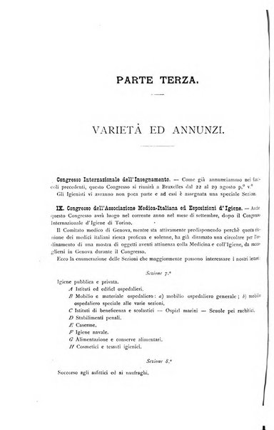 Giornale della Società italiana d'igiene