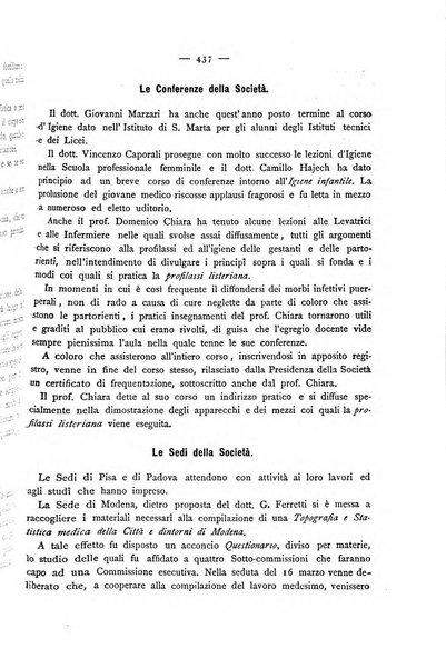 Giornale della Società italiana d'igiene