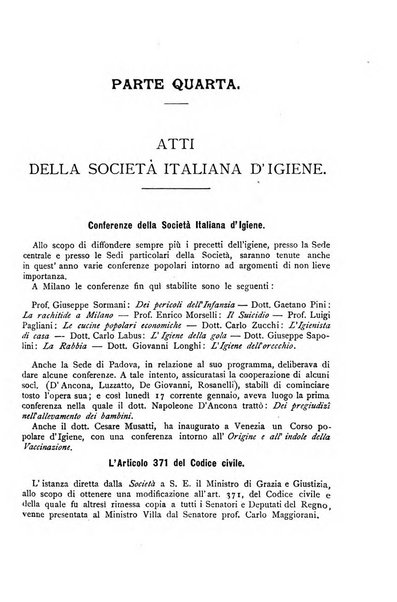 Giornale della Società italiana d'igiene