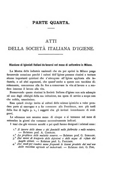 Giornale della Società italiana d'igiene