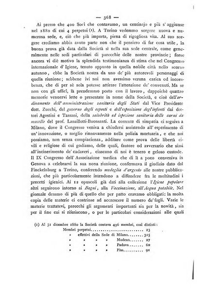 Giornale della Società italiana d'igiene