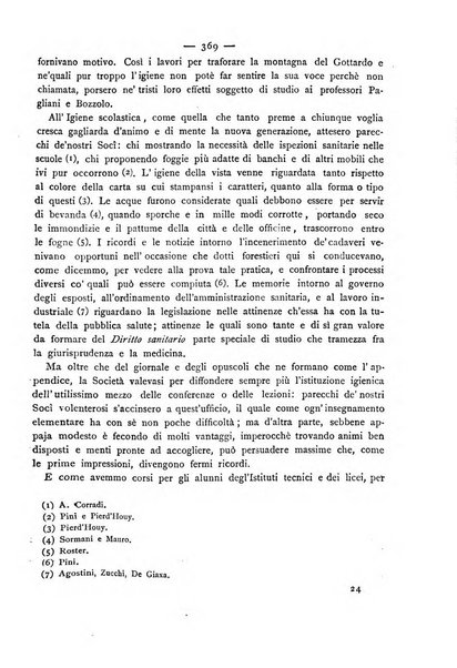 Giornale della Società italiana d'igiene