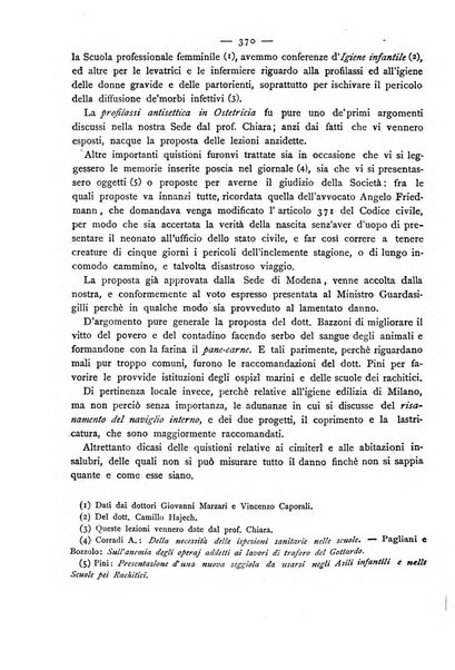 Giornale della Società italiana d'igiene