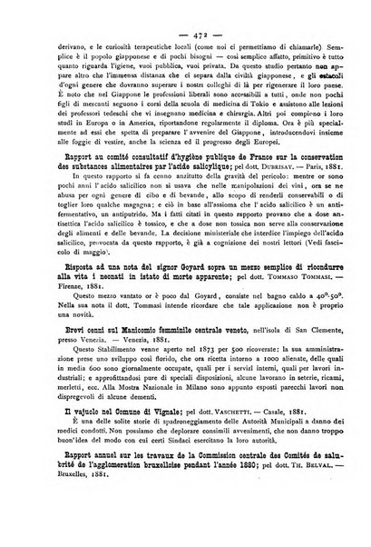 Giornale della Società italiana d'igiene