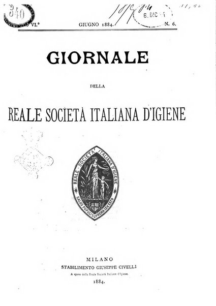 Giornale della Società italiana d'igiene