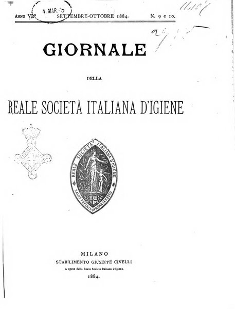 Giornale della Società italiana d'igiene