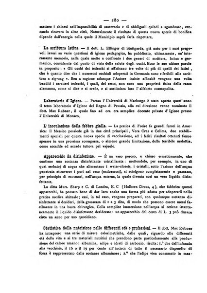 Giornale della Società italiana d'igiene