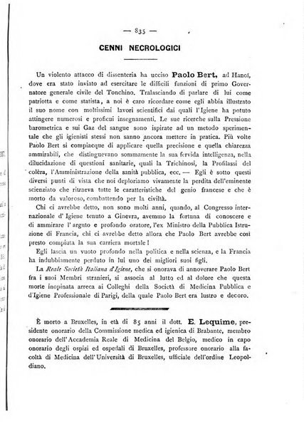 Giornale della Società italiana d'igiene