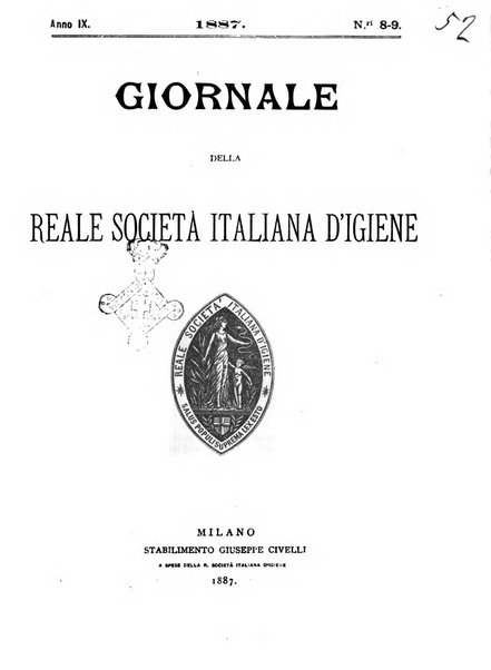 Giornale della Società italiana d'igiene