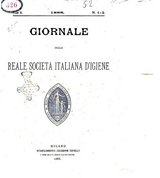 Giornale della Società italiana d'igiene