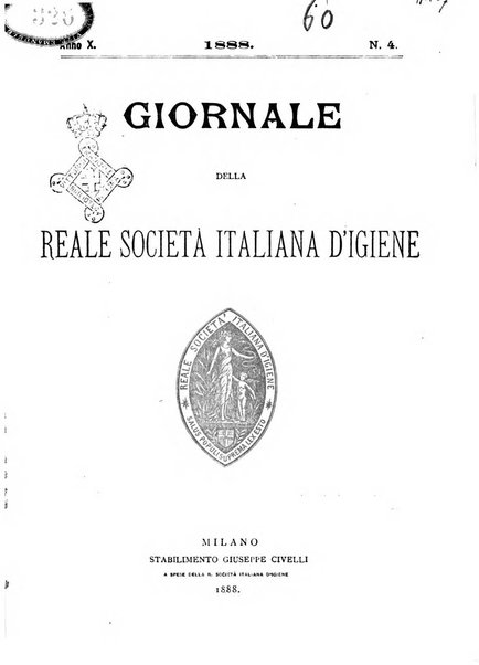 Giornale della Società italiana d'igiene