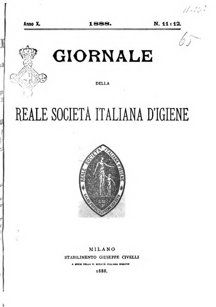 Giornale della Società italiana d'igiene