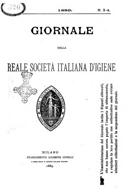 Giornale della Società italiana d'igiene