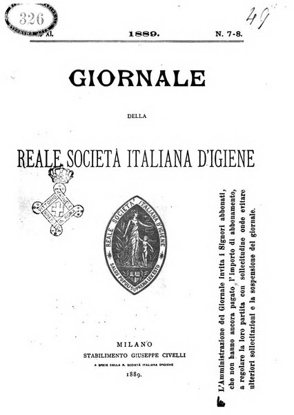 Giornale della Società italiana d'igiene