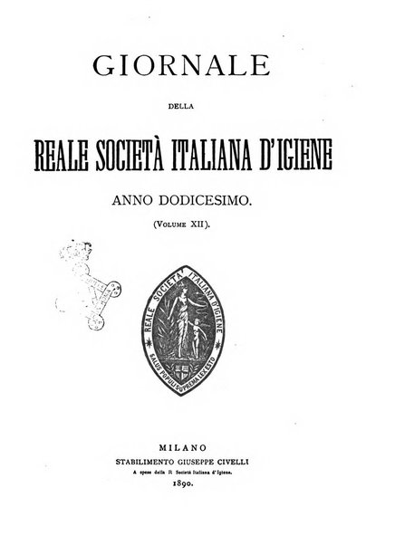 Giornale della Società italiana d'igiene