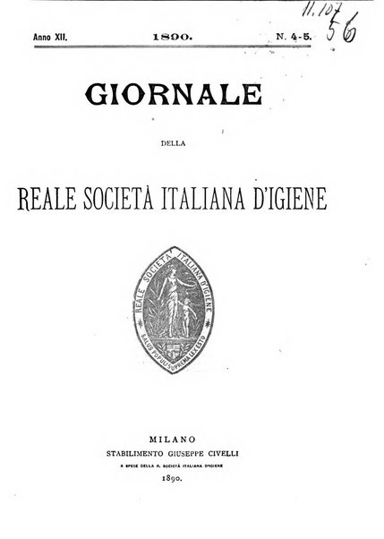 Giornale della Società italiana d'igiene