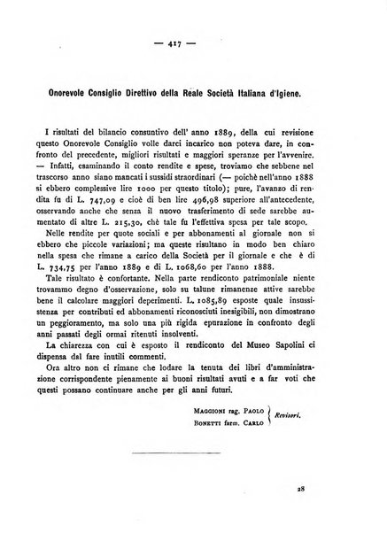 Giornale della Società italiana d'igiene