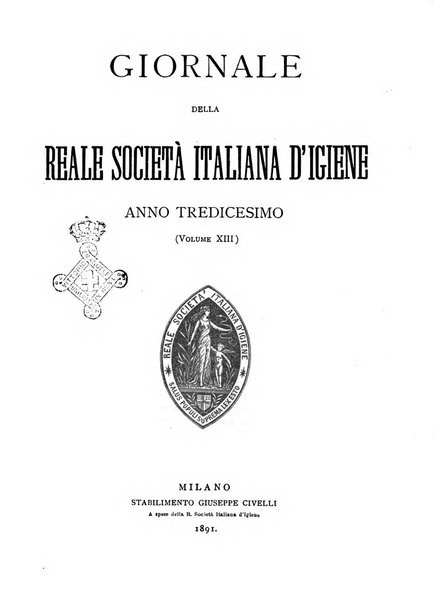 Giornale della Società italiana d'igiene