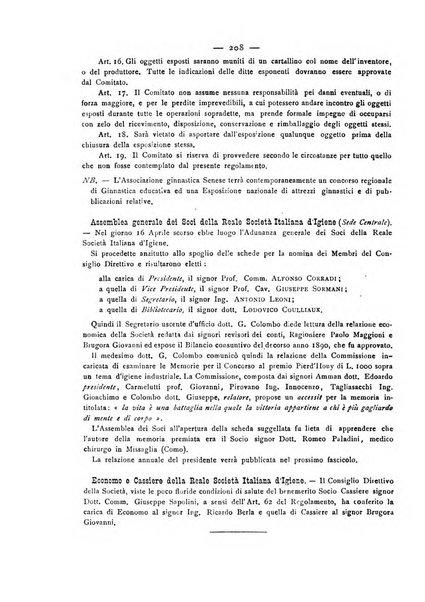 Giornale della Società italiana d'igiene